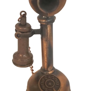 Vintage Die Cast Metal Telephone Pencil Sharpener Collectible