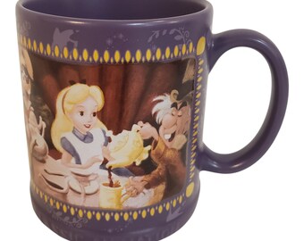 Disney Store Alice in Wonderland Purple Coffee Cup Mug