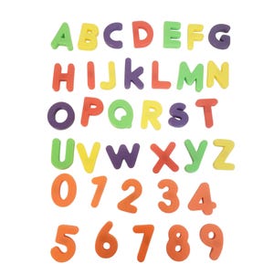 Set of 36 Colorful Plastic magnetic alphabet letters and numbers