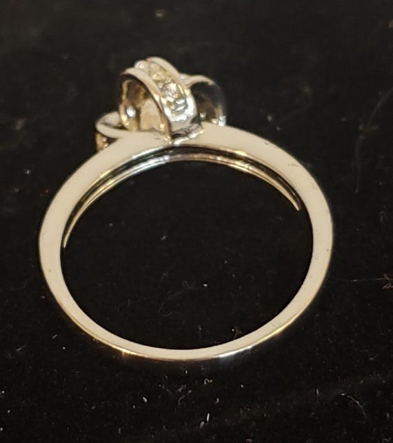 Silver-toned clear crystal knot ring, Love knot, infinity knot SZ 9 View 4