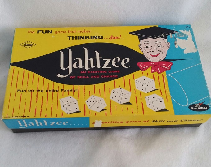 Vintage 1972 Yahtzee Game With Score Cards, Cup, Dice, Chips and Instructions Etsy