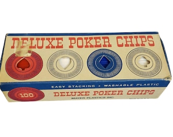 Fichas de póker de lujo Mayer Plastics Inc., fabricadas en EE. UU., 100 fichas.