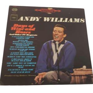Andy Williams Days of Wine and Roses Record Vinyl LP 1963 Columbia Records