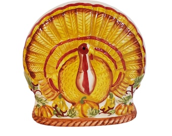 Servilletero de cerámica con forma de pavo de Acción de Gracias de Kmart