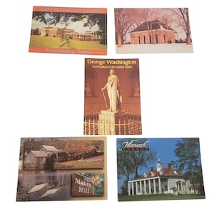 Set von 5 Virginia Vintage Postkarten unbenutzt