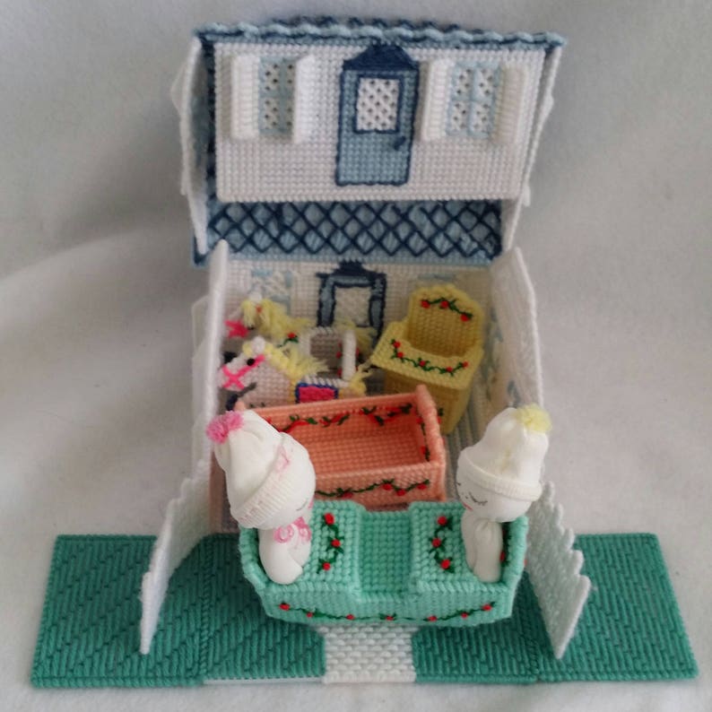 Tag Along Canvas Doll House with Two Dolls and furniture