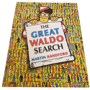 The Great Waldo Search Book by Martin Handford Where&#39;s Waldo? 1989 Hardcover