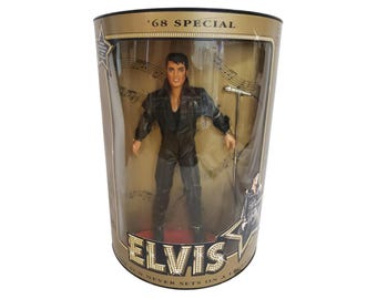 Elvis Presley Doll &#39;68 Spezial Hasbro The Sun Never Seted On A Legend New in Box 1993