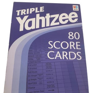 Tripple Yahtzee 80 Score cards new unopened Year 2000