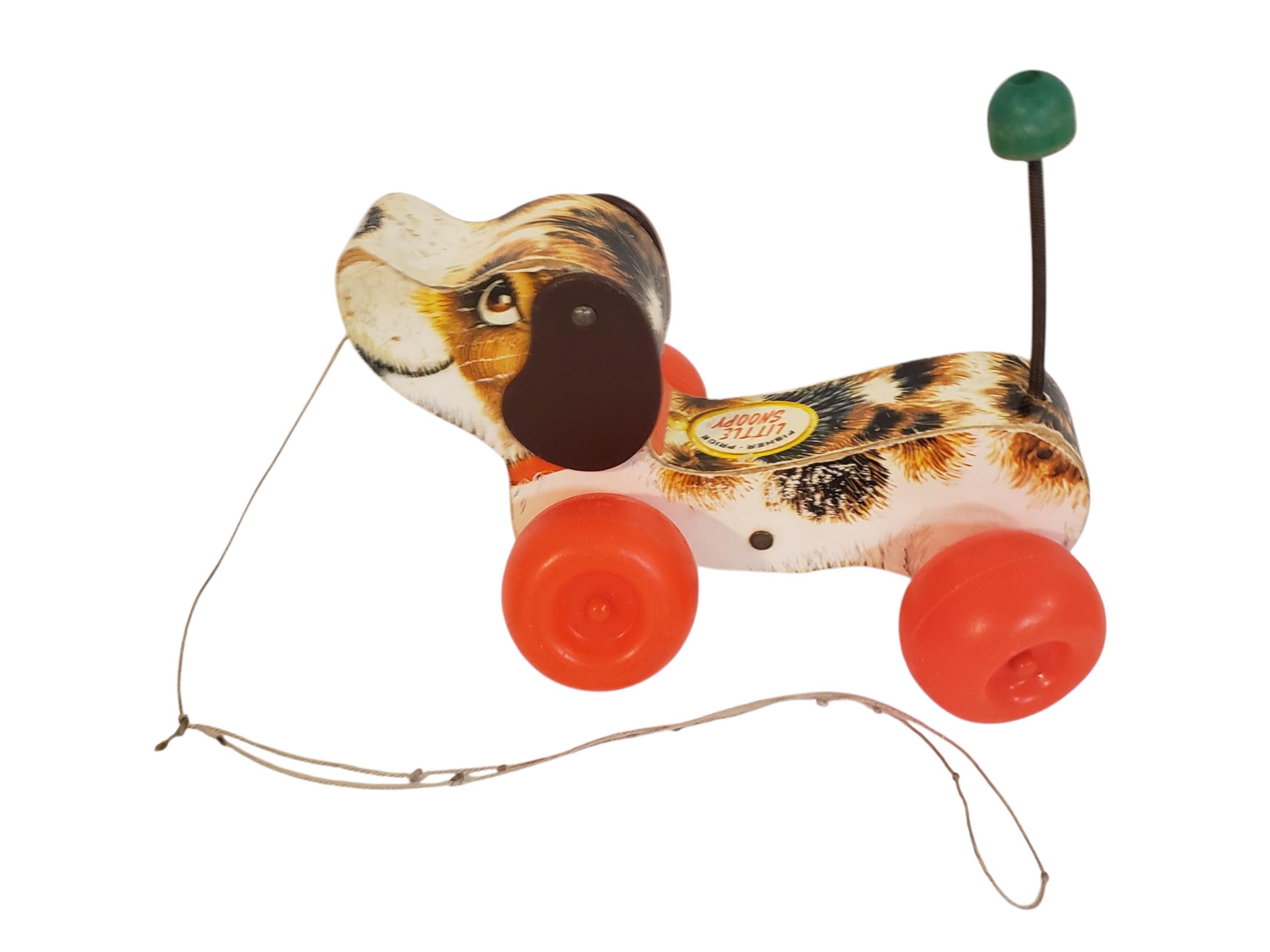 Fisher Price Pull Along Dog 木製おもちゃ Fisher Price Pull Dog - Etsy