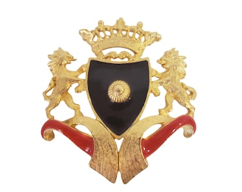 BR-0016A - 盾紋章ブローチ、18 世紀のブローチ、王族、紋章