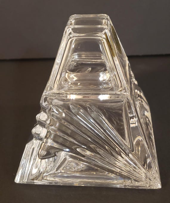 Royal Crystal Rock RCR Cut Crystal Pyramid Perfume Bottle Italy - Etsy