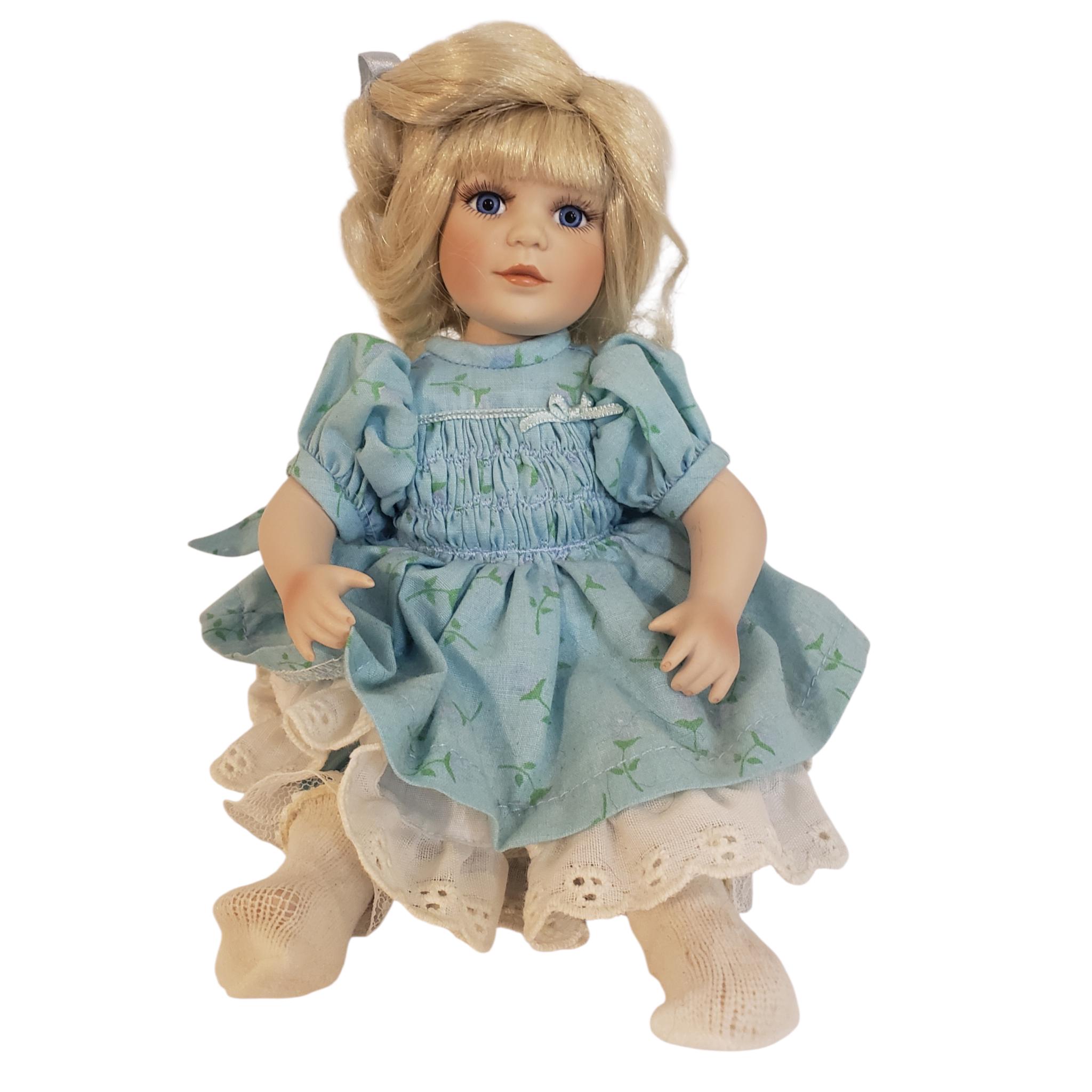 Blonde in Blue Dress - Etsy