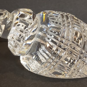 Markierte Waterford Crystal Conch Shell Briefbeschwerer Klare Feinkristallskulptur