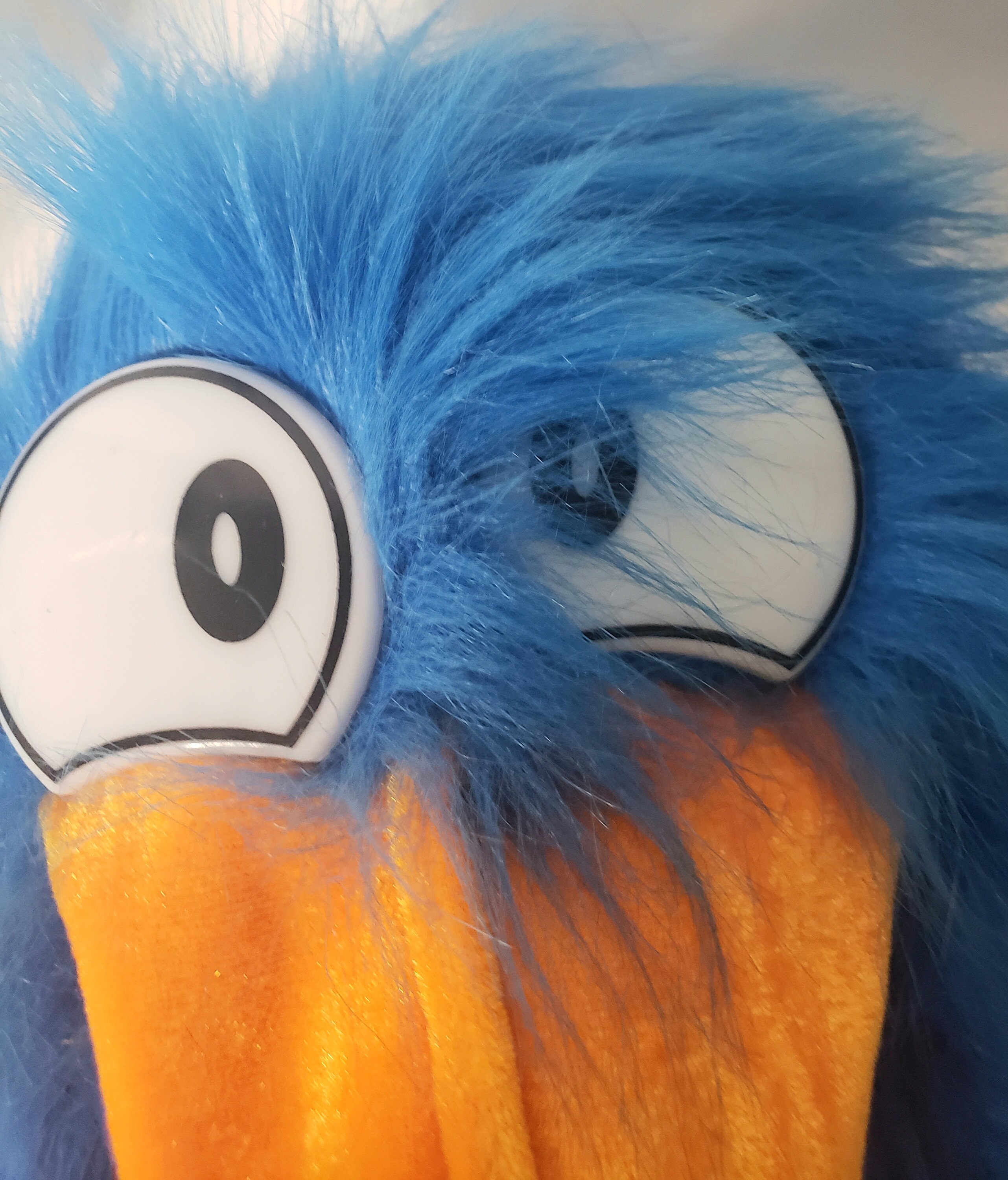 Blue Fuzzy Plush Bird Hand Puppet With Squawker in Beak by Etsy