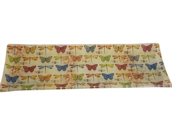 Rectangle Glass Butterfly Bees and Dragonflies  tray Serving dish