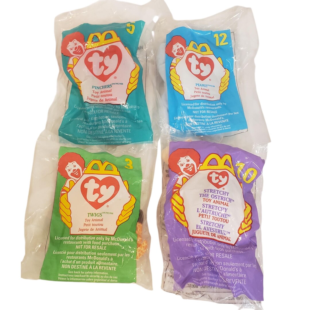 Ty Small Set of 4 Mcdonald's 1993 Small TY Plush Toys Assorted New in Plastic - Etsy