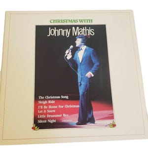 Johnny Mathis - Christmas With Johnny Mathis Record Vinyl LP 1985 CBS Inc.