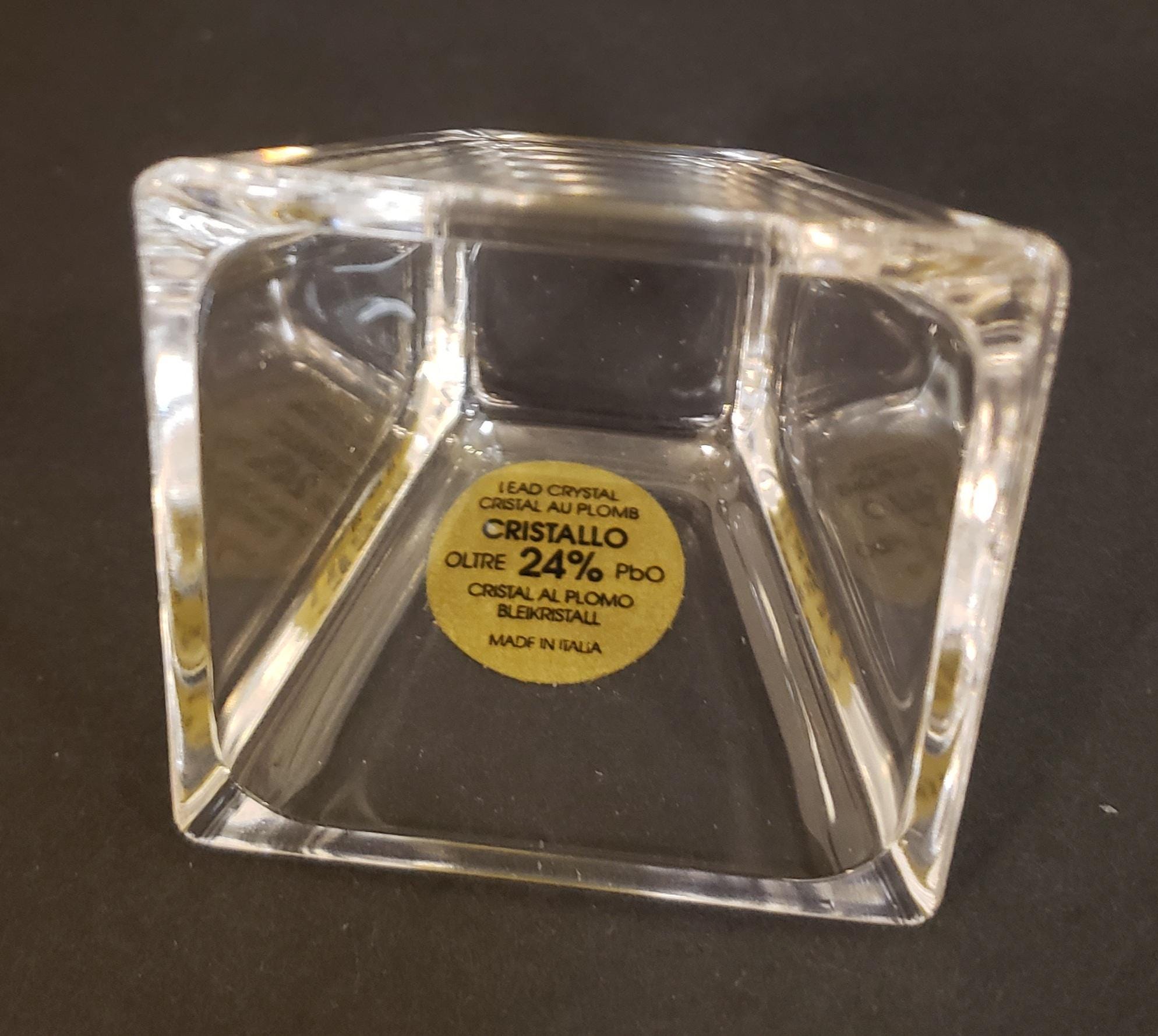 Royal Crystal Rock RCR Cut Crystal Pyramid Perfume Bottle Italy - Etsy
