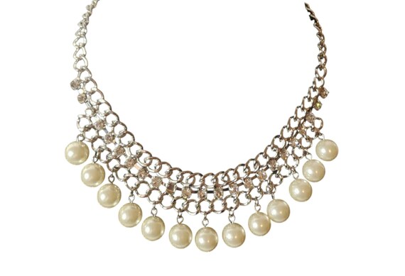 Limited-Time StealVintage Chanel Faux Pearl Multi-Strand Necklace, chanel gold a