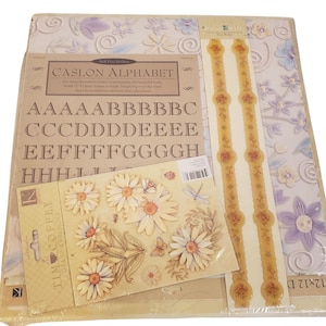 12 X 12 Postbound Scrapbook Kit Floral theme