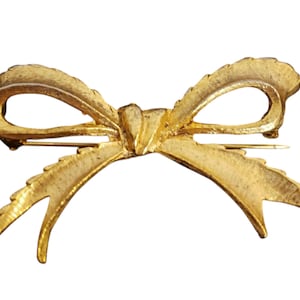 Gold Toned Bow Brooch pin