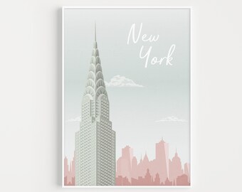 New York, druckbare, New York Druck, Reise-Poster, New York Poster, druckbare Wandkunst, Kunstdruck, Wandkunst, Drucke, New York druckbare