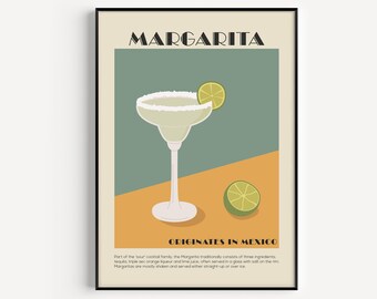 Margarita Print, Printable Wall Art, Cocktail Wall Art, Print, Alcohol Print, Kitchen Print, Wall Art, Cocktail Printable, Kitchen Printable