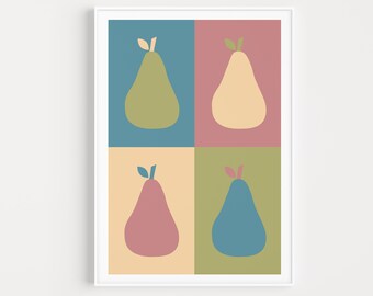 Printable Wall Art, Kitchen Printable, Kitchen Wall Art, Pears Printable, Wall Art, Printable, Kitchen Print, Pears Print, Instant Download