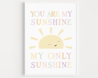 You Are My Sunshine Printable / Typography / Quote Print / - Etsy