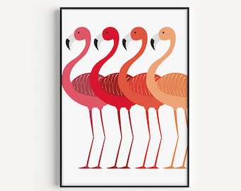 Flamingo Print, Flamingo Printable, Pink Printable, Flamingo, Pink, Wall Art, Art Print, Pink Wall Art, Flamingo Wall Art, Instant Download
