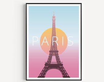 Eiffelturm-Druck, Paris-Druck, Paris-Poster, Paris druckbare, druckbare Kunst, Sofortiger Download, Reise-Print, Reise-Poster, druckbare