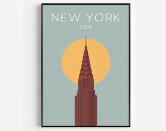 New York Wall Art, Art Print, New York Print, New York Poster, New York, Travel Poster, Printable Wall Art, Travel Print, New York Printable