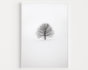 Tree Print, Black White, Tree Wall Art, Tree Printable, Printable Wall Art, Printable, Wall Art Print, Black White Print, Minimalist Print