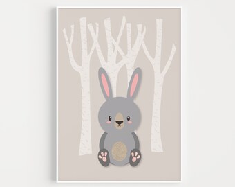 Imprimible para habitación infantil, Arte mural para habitación infantil, Habitación infantil con temática de bosque, Impresión para habitación infantil, Descarga instantánea, Habitación infantil escandinava, Impresiones de pared, Imprimible, Impresiones