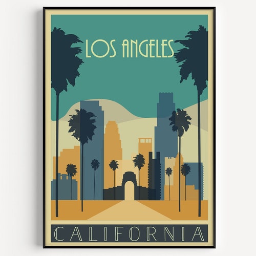 Printable Wall Art Los Angeles Poster Los Angeles Print Los Etsy