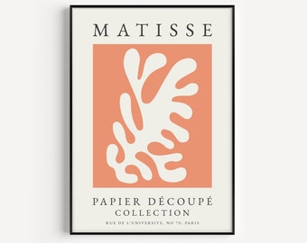 Impresión de Matisse, Arte mural bohemio, Henri Matisse naranja, Arte mural naranja, Impresiones, Impresión bohemia, Impresión de arte mural, Descarga instantánea, Matisse imprimible