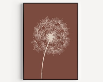 Dandelion Print, Dandelion, Wall Art Print, Printable Wall Art, Instant Download, Dandelion Wall Art, Printable, Minimalist Prints, Wall Art