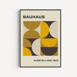 Wall Art Print, Bauhaus Print, Yellow, Abstract Wall Art, Bauhaus, Yellow Printable, Bauhaus Poster, Mustard, Art Print, Printable Wall Art
