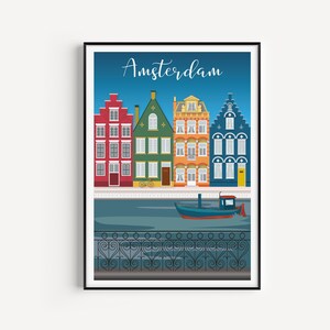Amsterdam Print, Amsterdam, Wall Art, Travel Print, Art Print, Amsterdam Printable, Amsterdam Gift, Amsterdam Poster, Printable Wall Art
