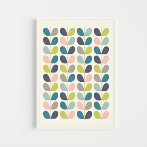 Printable Wall Art, Mid Century Wall Art, Wall Art Prints, Leaves Print, Wall Art, Printable, Minimalist Print, Modern Art, Instant Download