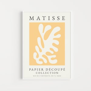 Matisse Print, Boho Wall Art, Yellow Henri Matisse, Yellow Wall Art, Prints, Boho Print, Wall Art Print, Instant Download, Matisse Printable