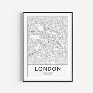 London Map Print, London Printable, London Print, London, Printable Wall Art, Map Wall Art, London Gift, Instant Download, London Wall Art