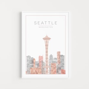 Setaball, Wandkunst, Rosa-Druck, Setaple-Druck, Setaple Poster, Rosa, Setaple, Reise-Plakat, druckbare Kunst, Reise-Druck, Seattle druckbare