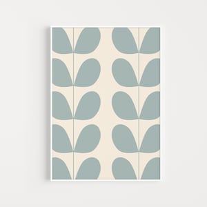 Mid Century, Printable Art, Retro Wall Art, Mid Century Print, Blue Wall Art, Minimalist Print, Printable, Blue Print, Mid Century Modern