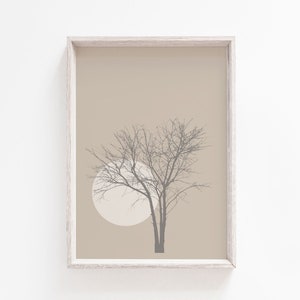 Neutral Print, Tree Print, Wall Art Print, Beige Print, Tree Wall Art, Beige Wall Art, Printable Wall Art, Wall Art, Minimalist Print