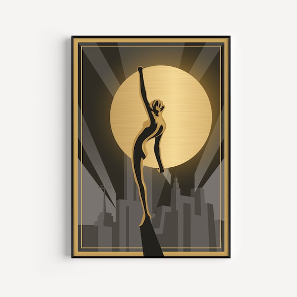 Art Deco Print, Printable Art, Art Deco Art Print, Black Gold Print, Art Deco, Wall Art Prints, Gold Print, Art Print, Gold Art, Wall Art