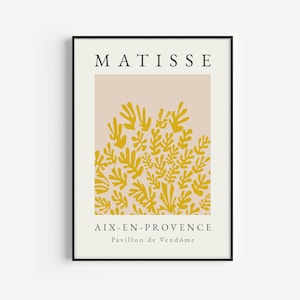 Arte de pared imprimible, arte de pared amarillo, arte de pared boho imprimible, impresión de arte de pared, impresión de Matisse, impresión de Henri Matisse, arte de pared boho, ocre, Matisse