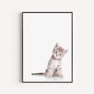 Kitten Print Printable Wall Art Printables Minimalist - Etsy