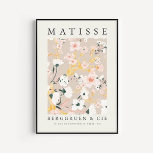 Matisse Print, Pink Print, Flower Print, Boho Wall Art, Henri Matisse, Pink Flower Print, Henri Matisse Print, Printable, Pink Matisse Print